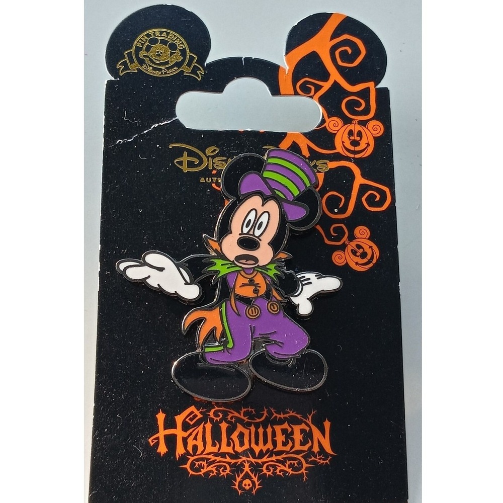 Disney Parks Mickey Mouse Halloween Top Hat Enamel Trading Pin New 2012
